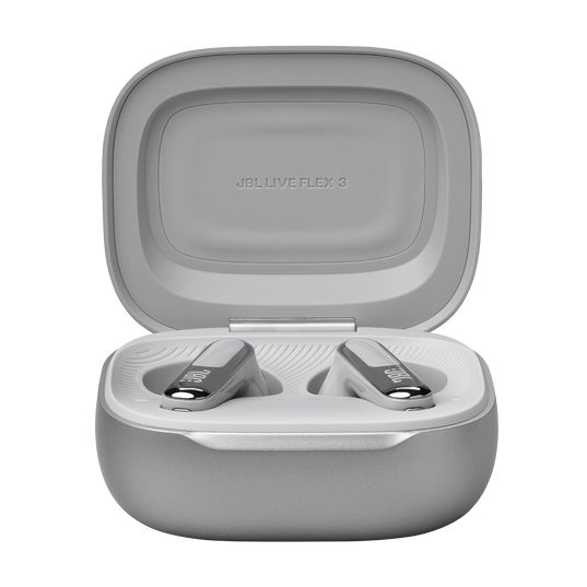 JBL Live Flex 3 - Silver - True wireless noise-cancelling open-stick earbuds - Detailshot 2